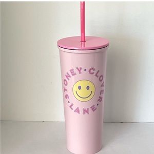 New! Stoney Clover Lane x Target 23 Oz Pink smiley Stainless Steel Tumbl…